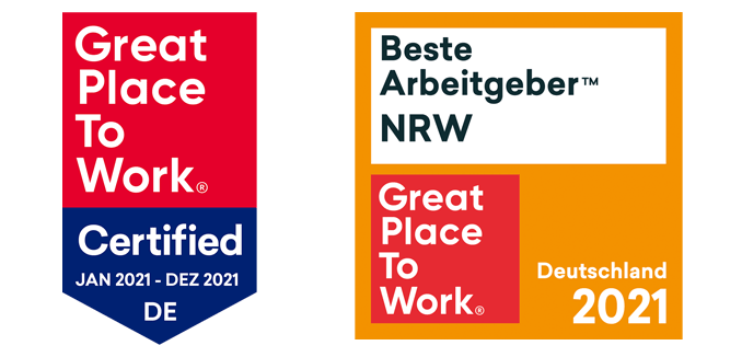 Great Place To Work DE, Beste Arbeitgeber NRW, DE 2021